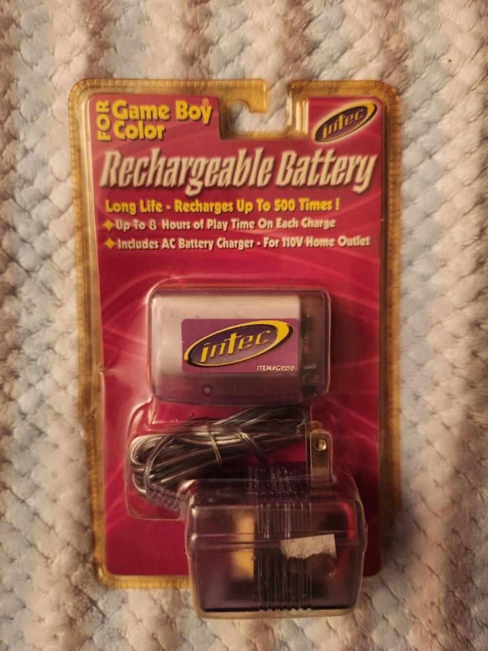 VTG Intec Gameboy Color Rechargeable Battery Clear Purple NOS Sealed NEW
